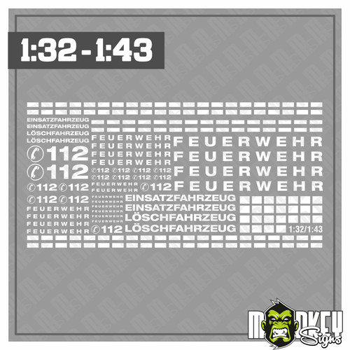 Aufkleber set feuerwehr - aufkleber,