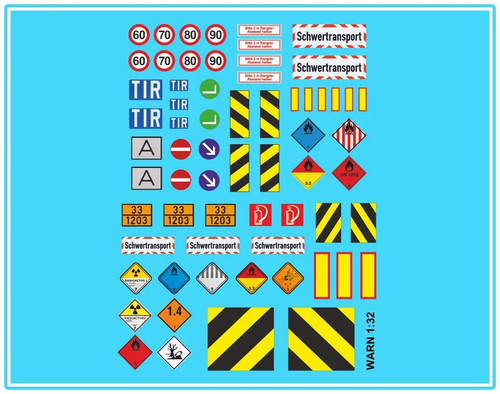 Waterslide decal lkw - decal, 1:32